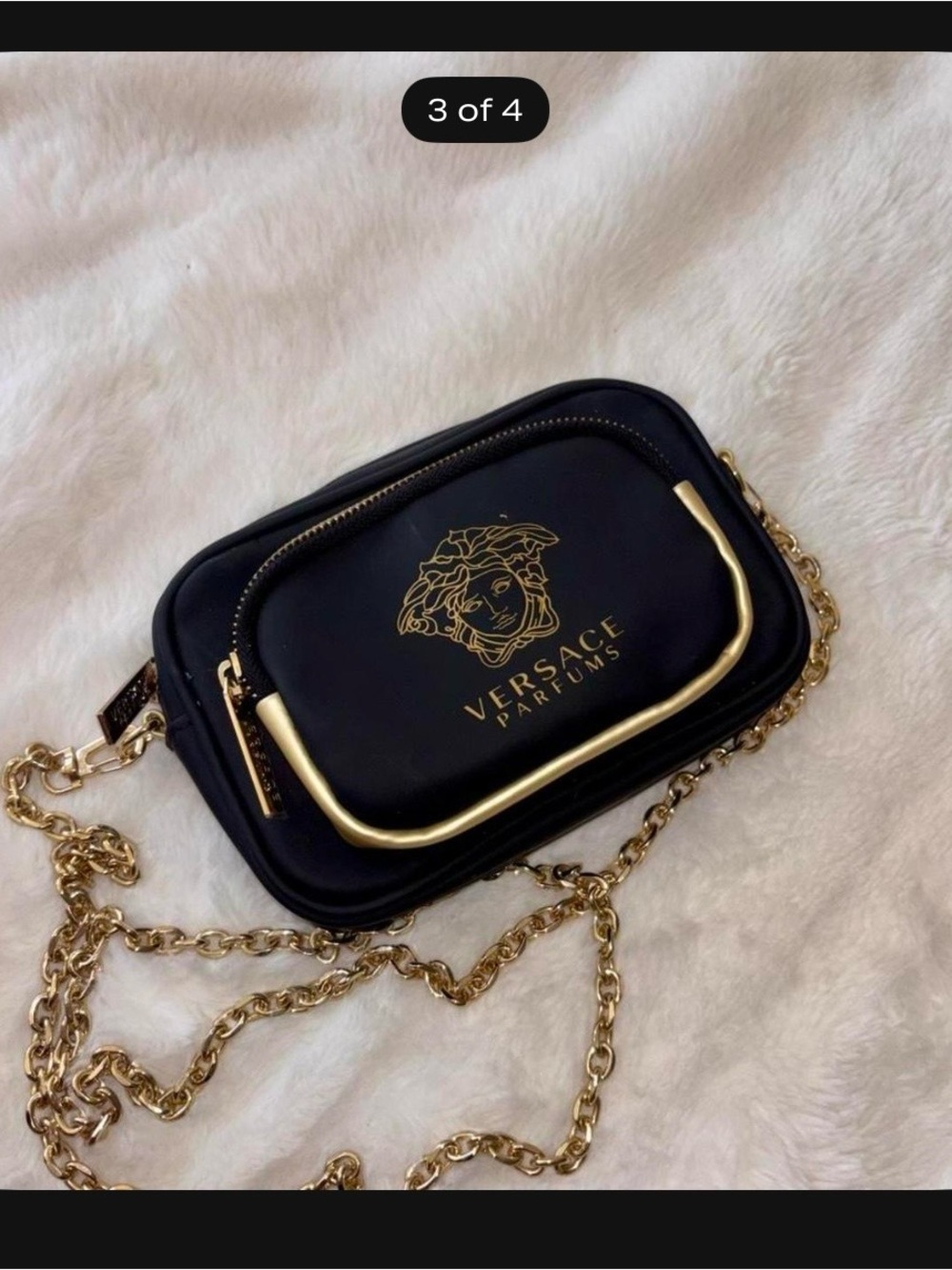 Versace Black Crossbody with Gold Medusa Detailing - Picture 3 of 4